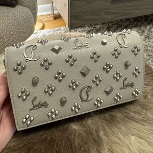 Christian Louboutin Paloma Embellished Clutch & Crossbody Handbag